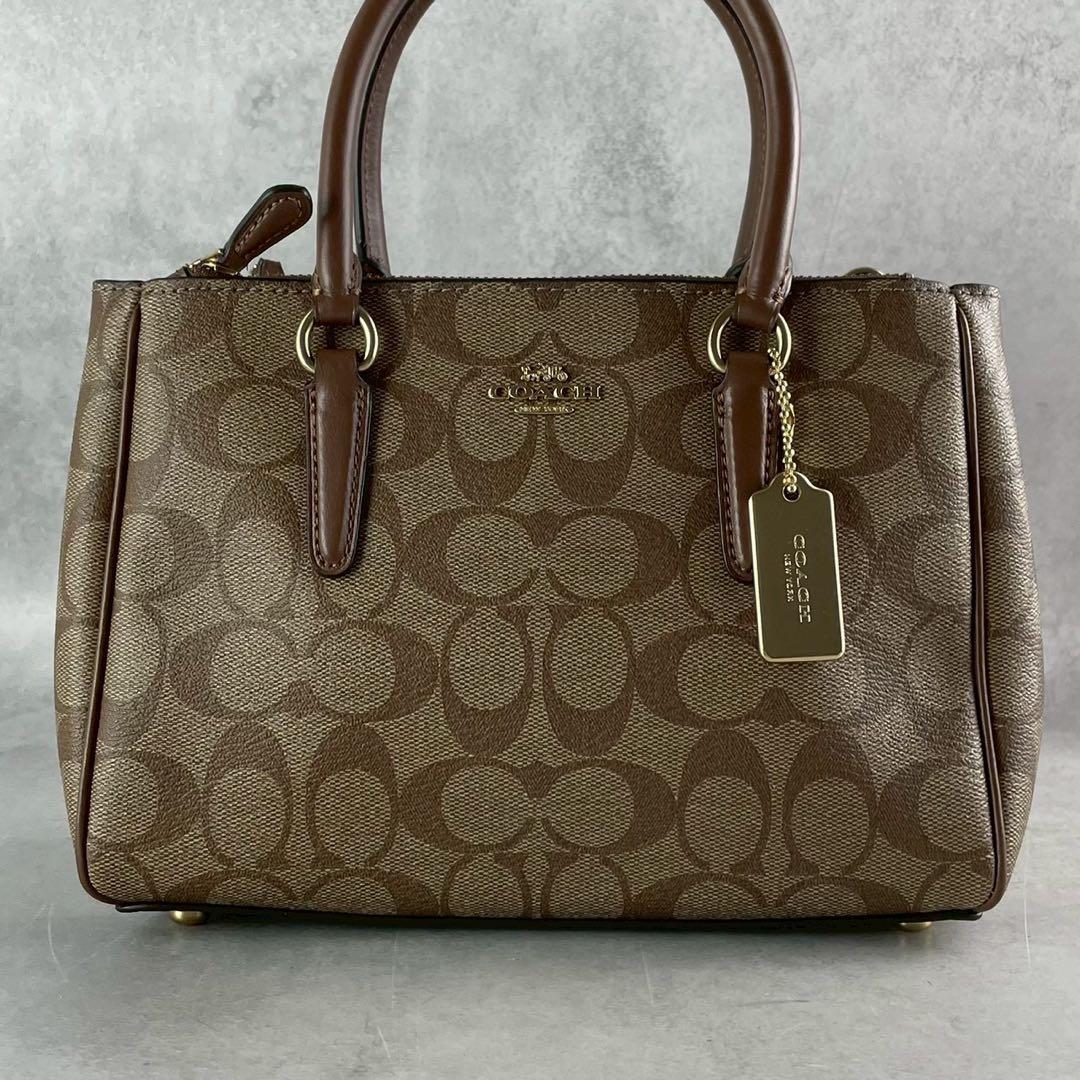 極美品✨コーチ 2way トート ショルダーバッグ PVC×レザー 斜め掛け