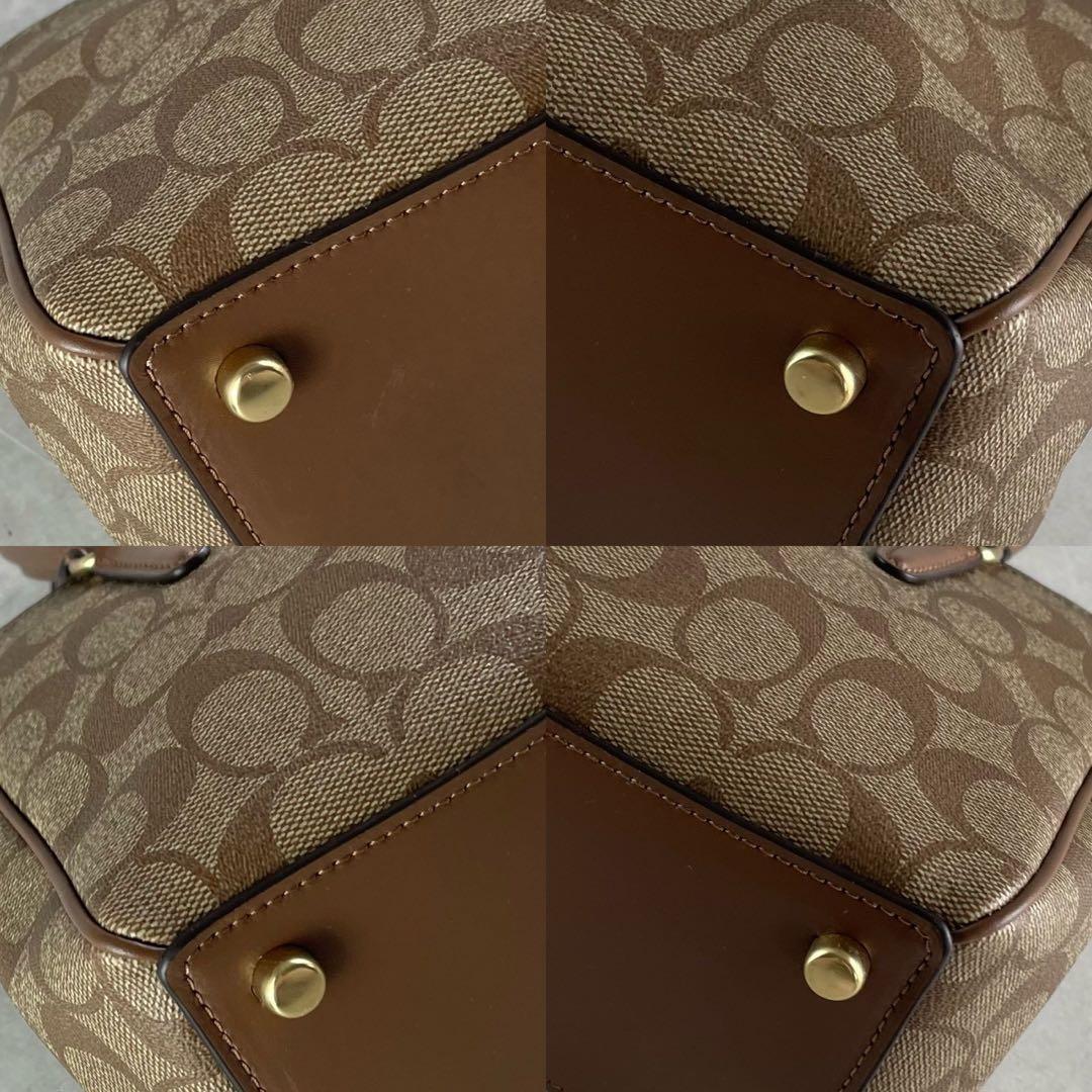 極美品✨コーチ 2way トート ショルダーバッグ PVC×レザー 斜め掛け