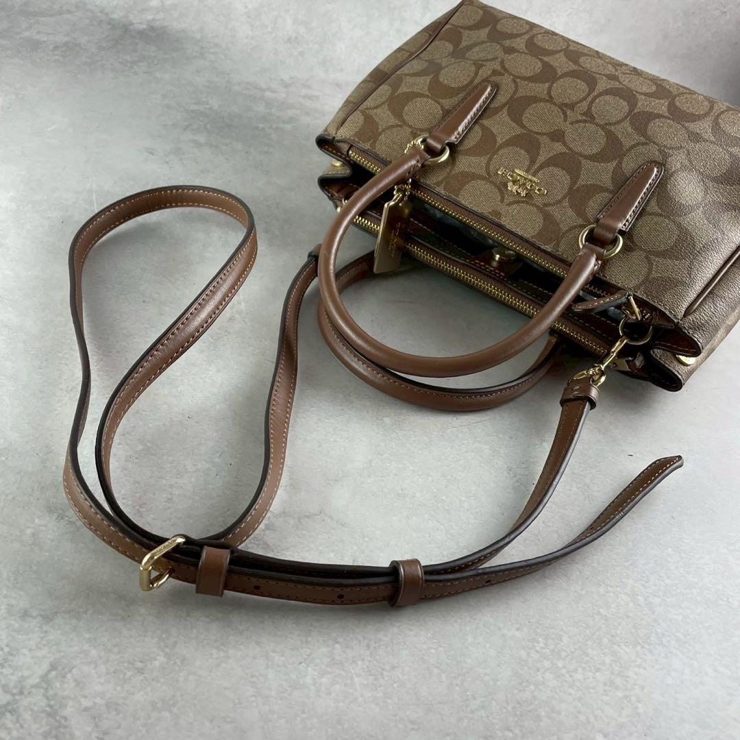 極美品✨コーチ 2way トート ショルダーバッグ PVC×レザー 斜め掛け