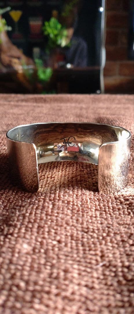 インディアンジュエリー ナバホ族　トーマス・チャーリー　STIRLINGバングル