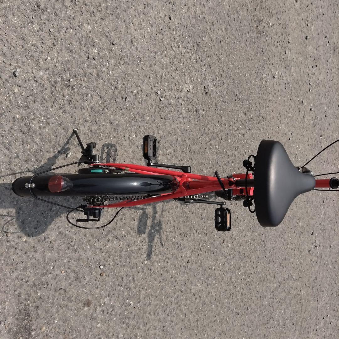 Audiアウディ折り畳み自転車20インチレッド　シマノ6段変速 　レンチ説明書付