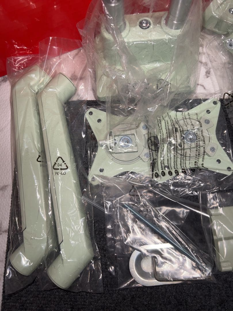 Pixio PSW1D デュアルモニターアーム　ミントグリーン