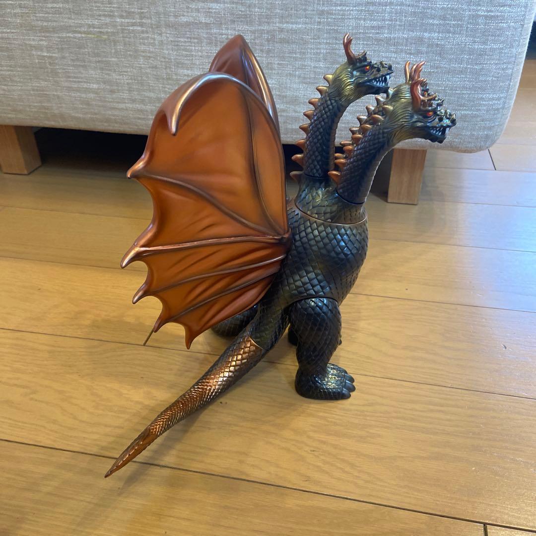 マルサン　キングギドラ ソフビ　ダークブラウン