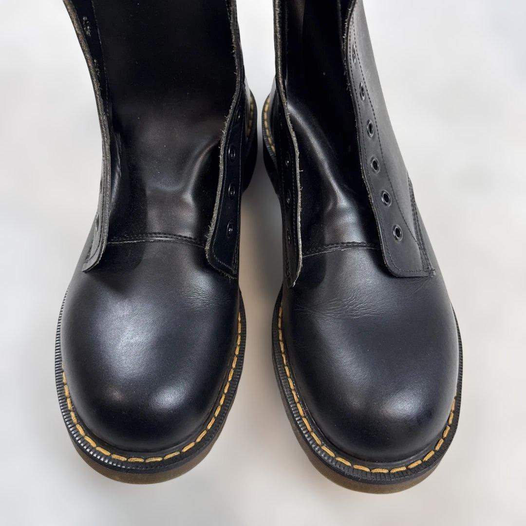 ドクターマーチン　レザーブーツ　ブラック　イングランド製　サイズ7 美品　紐なし