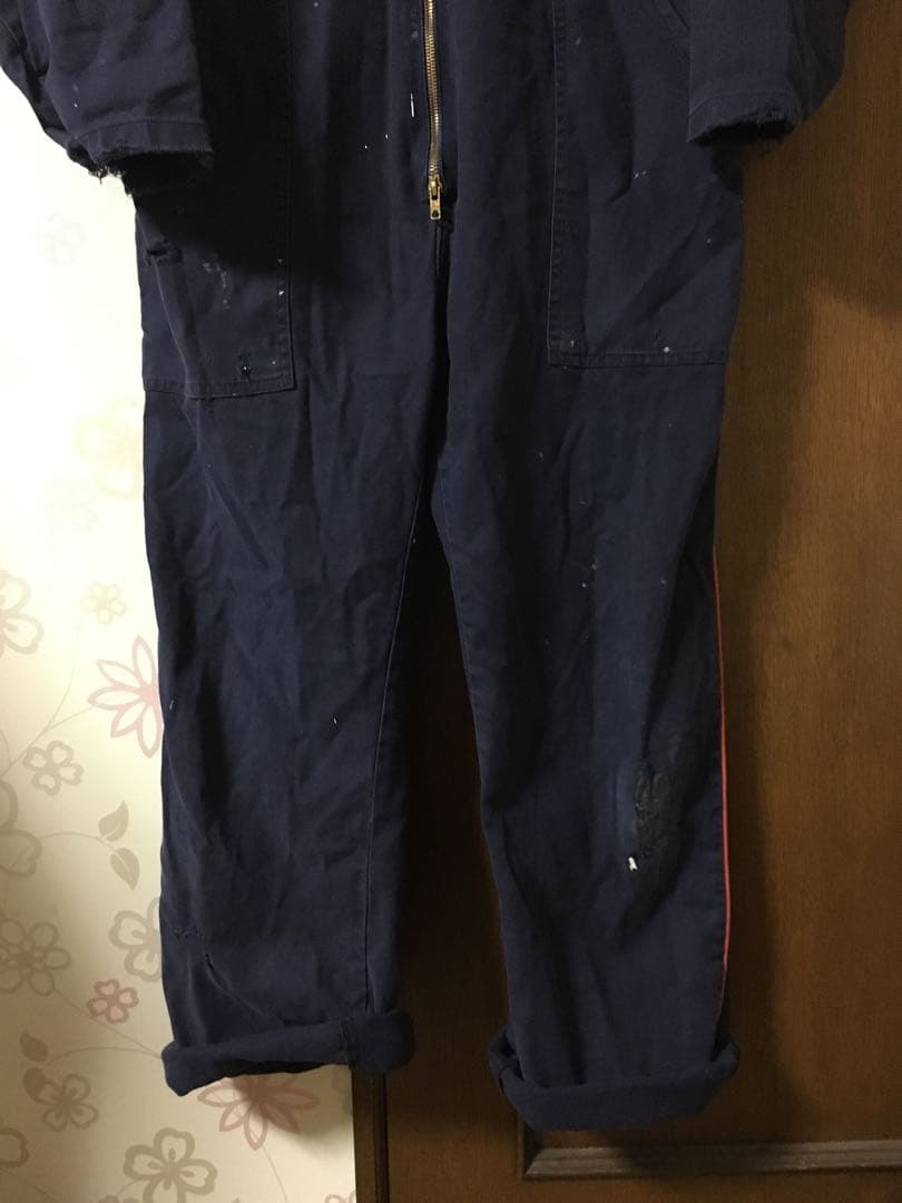 フランス ファイヤーマン オールインワン つなぎ ジャンプスーツ ヴィンテージ