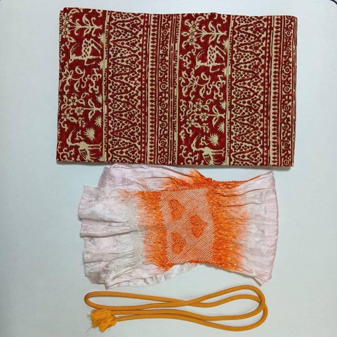 な*込様 タ8880 正絹　紬　十日町紬系　小紋　フルセット　しつけ　袷　未着用