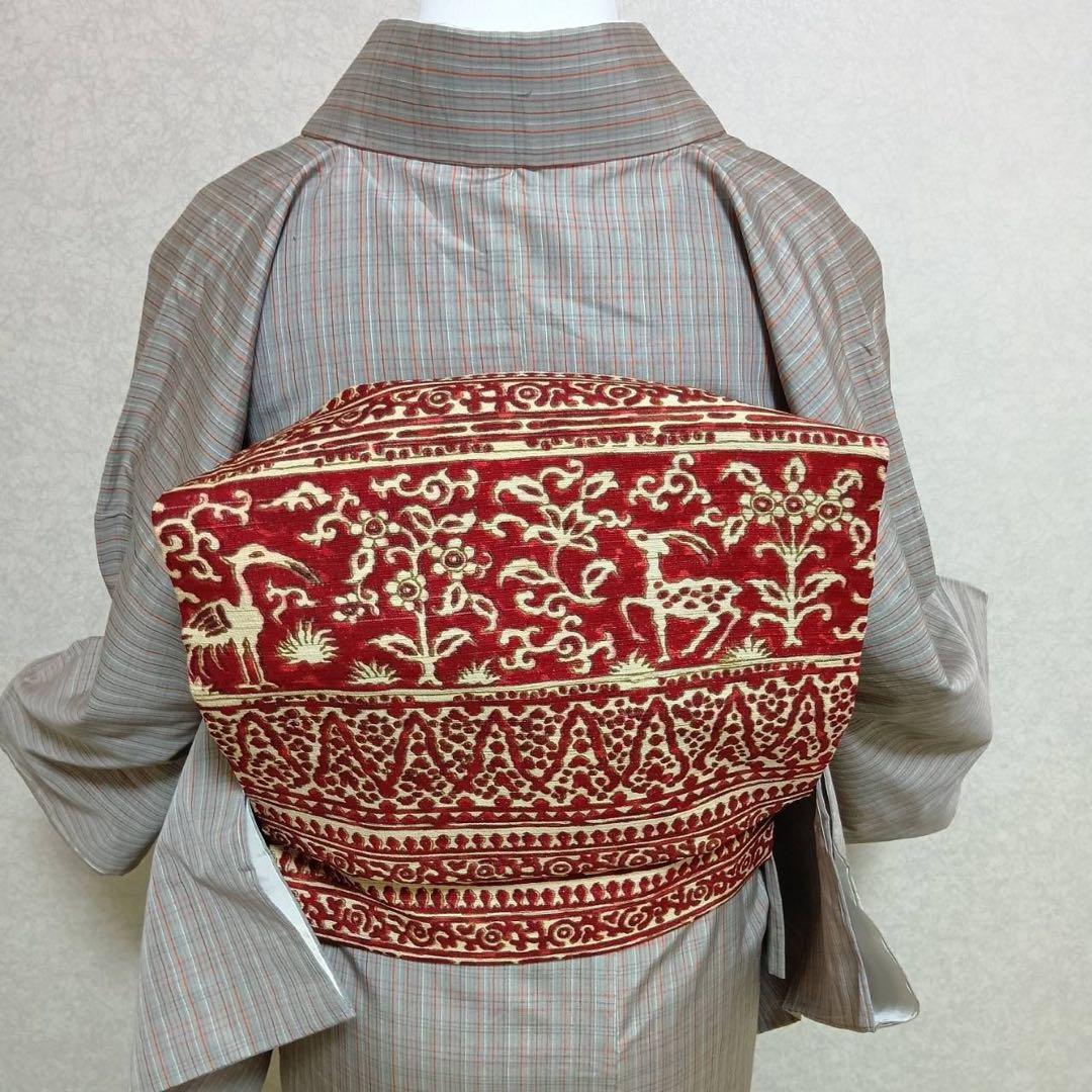 な*込様 タ8880 正絹　紬　十日町紬系　小紋　フルセット　しつけ　袷　未着用