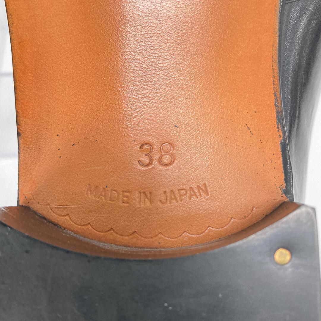 未使用・箱付　クリスチャンディオール　ロゴレザーローファー　本革　黒　38