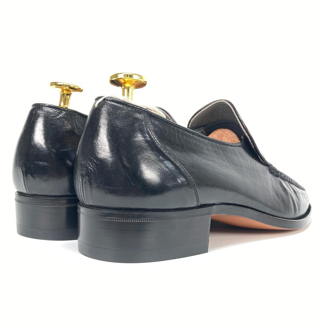 未使用・箱付　クリスチャンディオール　ロゴレザーローファー　本革　黒　38