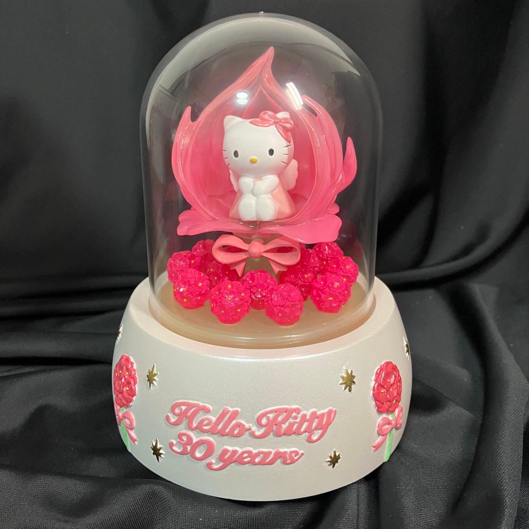 【匿名配送/希少】ハローキティ30周年/ジオラマライトアップオルゴール/電池付き