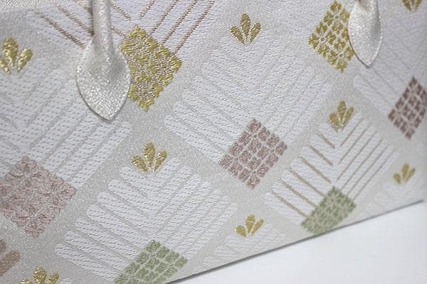 新品未使用 ！！特別セール！！京都 西陣 正絹 帯使用 利休バッグ 25041