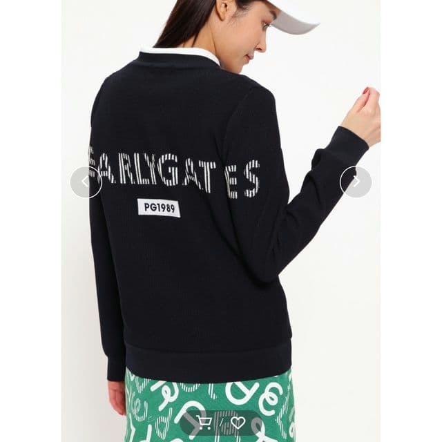 ★美品★PEARLY GATES ハイブリットコットン クルーネックニット 0