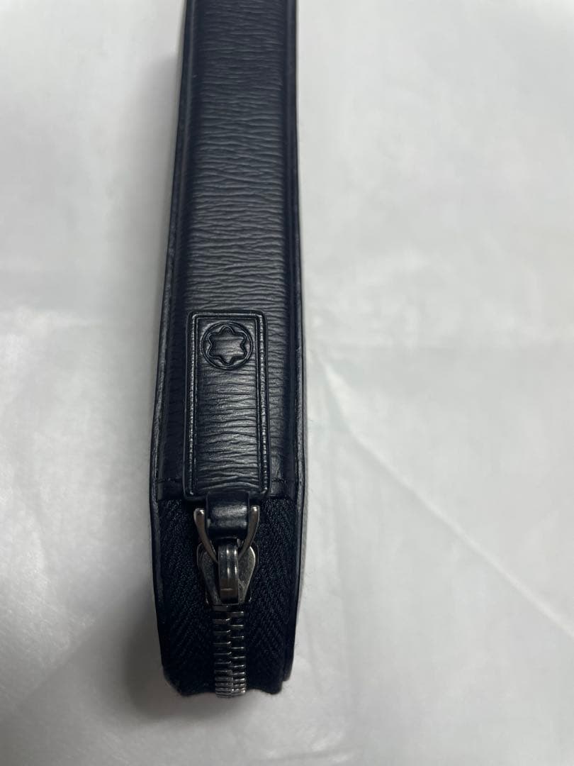 モンブラン　MONTBLANC レザーペンケース　ラウンドジップ　2本差し 黒