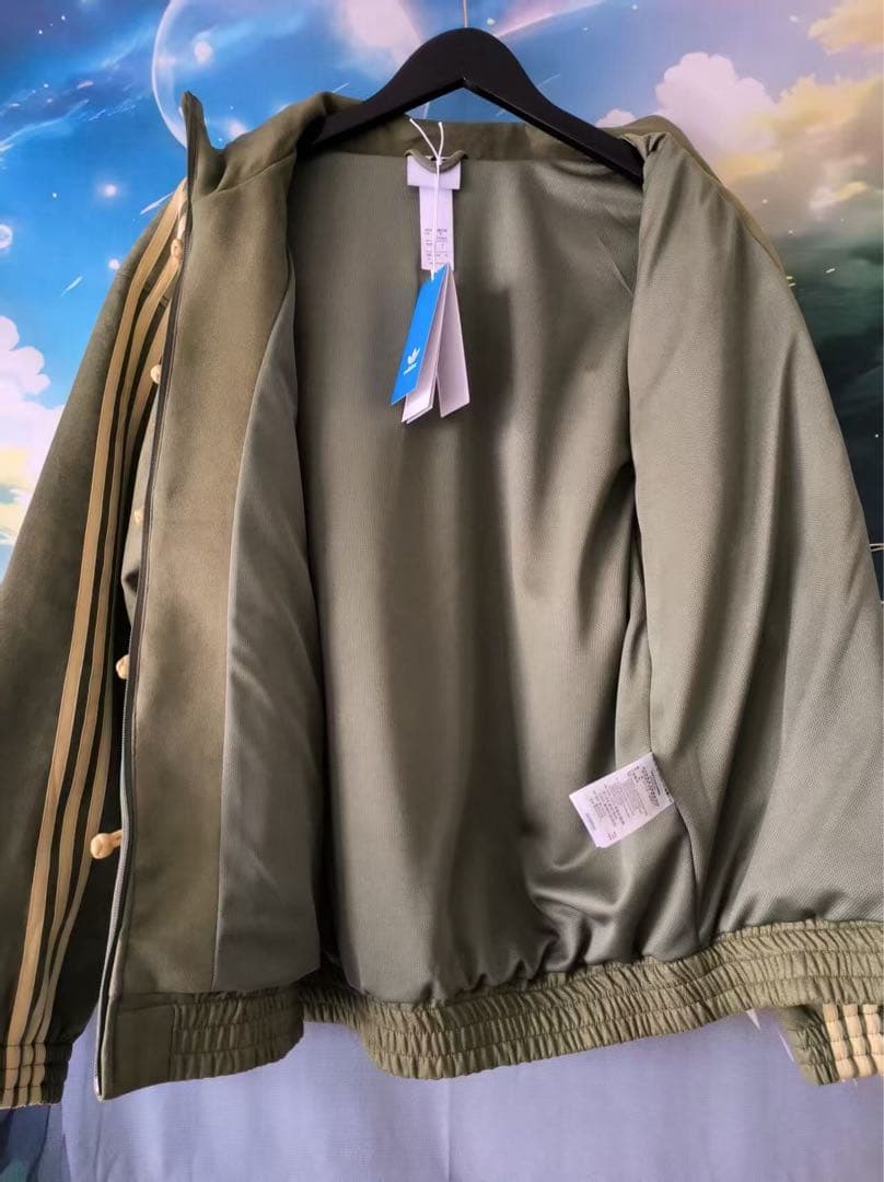 中国限定 アディダス 蛇年トラック スエード ジャケット オリーブグリーン XL