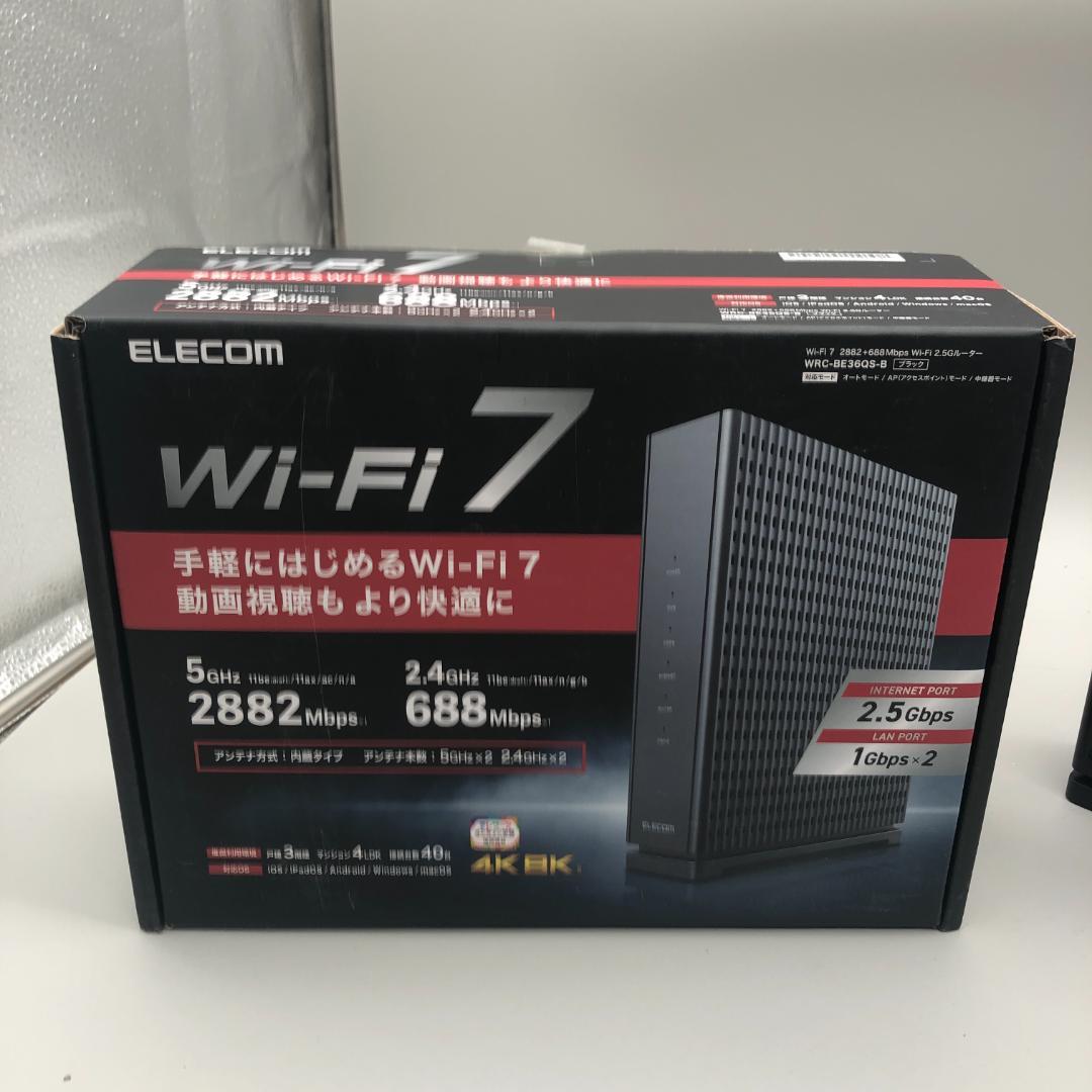 ELECOM　エレコム　Wifiルーター　ブラック　WRC-BE36QS　K