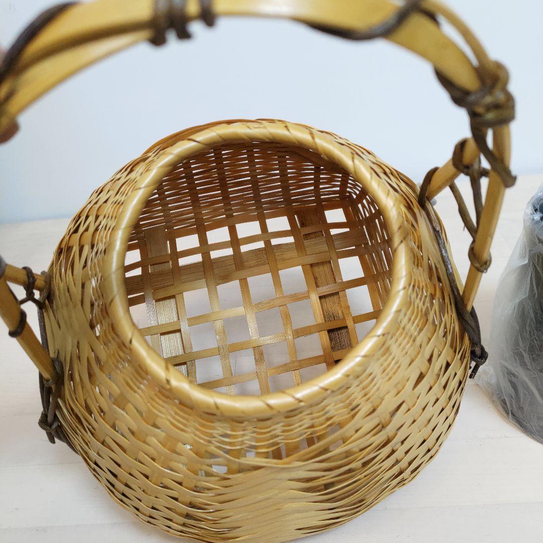 茶道具 花籠（はなかご） 本宗全籠 手なし 宗全好写 (上塗竹入子) 花入