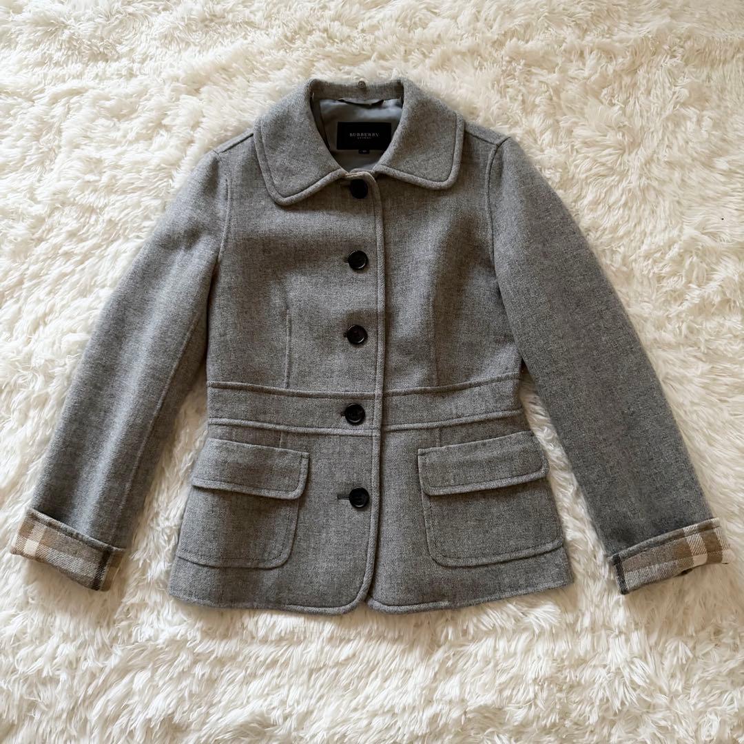 美品✨バーバリー　BURBERRY LONDON カシミヤ混ラビットファーコート