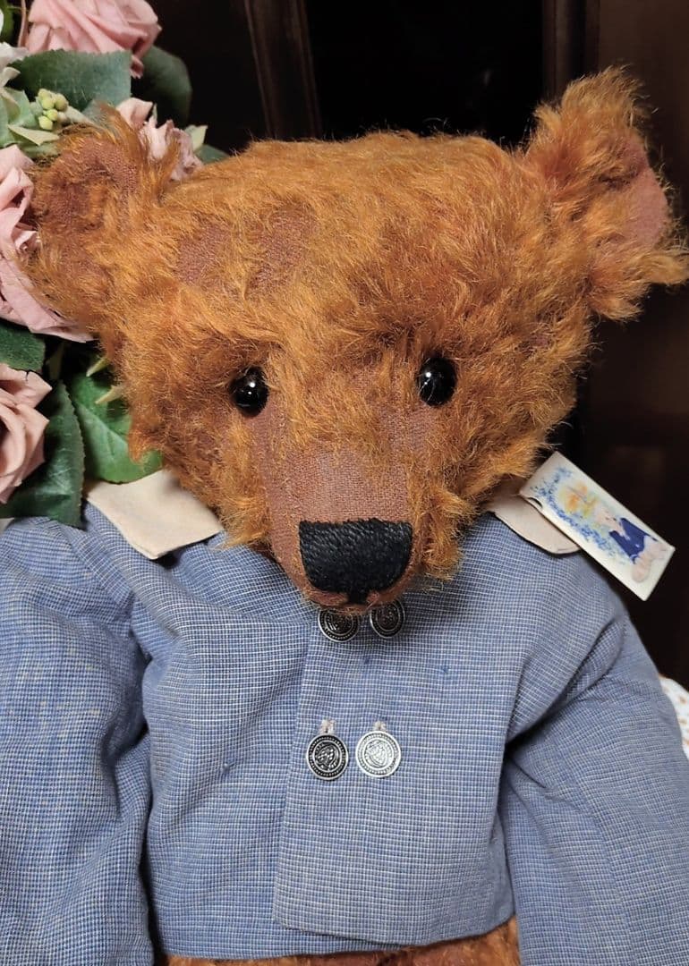 ご予約済です☆海外作家 テディベア フォーゲットミーノットベア Mary作