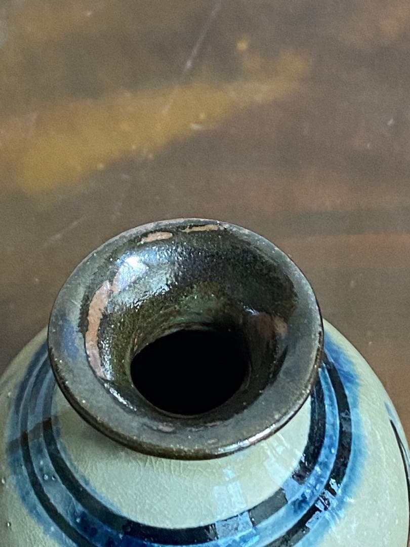 沖縄　金城次郎　壺屋焼　人間国宝　海老魚文徳利　酒器