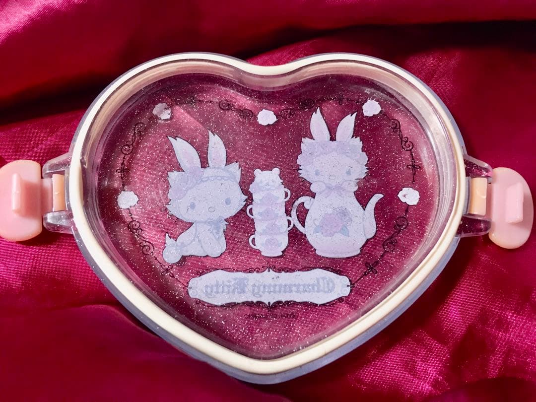 希少品レアシリーズうさ耳チャーミーキティーお弁当箱ハート型ランチボックスうさみみ