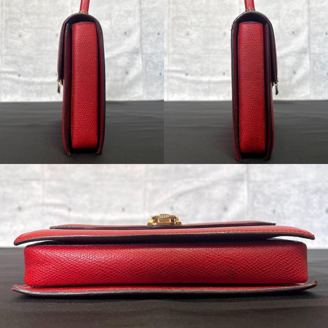 【MORABITO】モラビト レザー レッド ゴールド金具 2WAYハンドバッグ