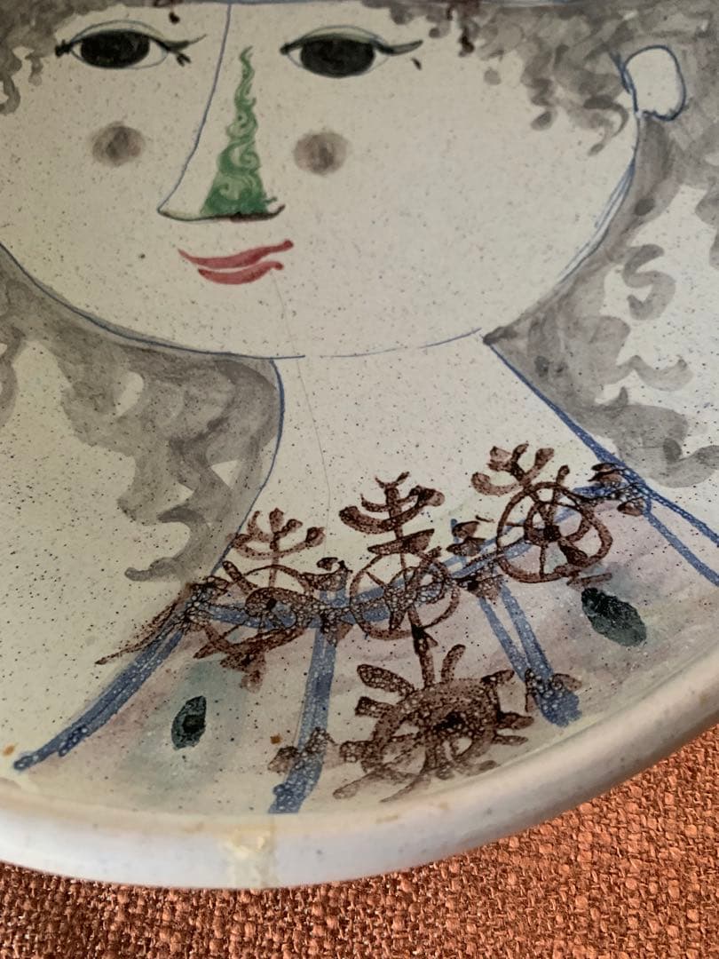 ビヨンヴィンブラッド　大型レアなスタジオ作品可愛い少女絵皿1955年初期作品！
