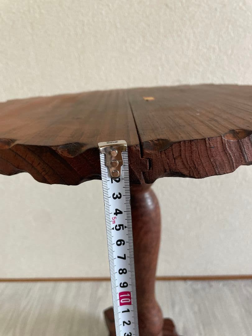 スペイン製　民芸品　サイドテーブル　花台　輸入家具