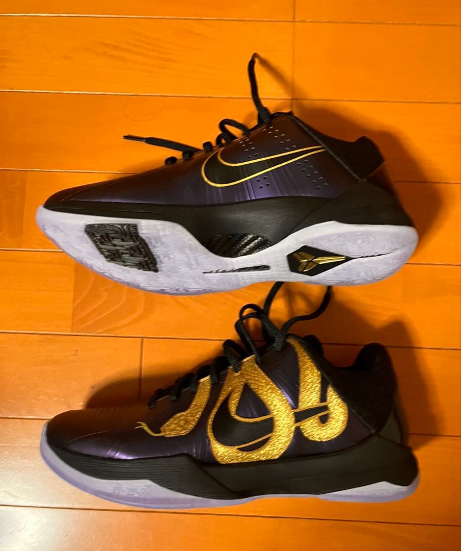 Nike バスケットボールシューズ 黒紫金