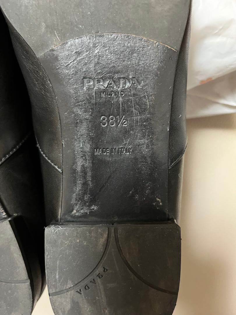 PRADA ブラック サイドゴアブーツ　25.5㎝ プラダ