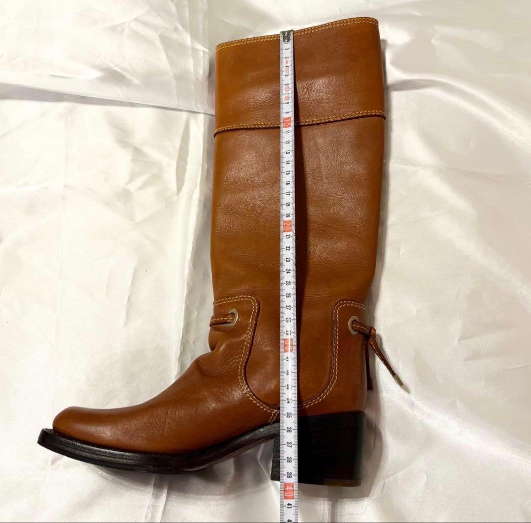 LOUIS VUITTON ルイヴィトン ロングブーツ キャメル レザー 36