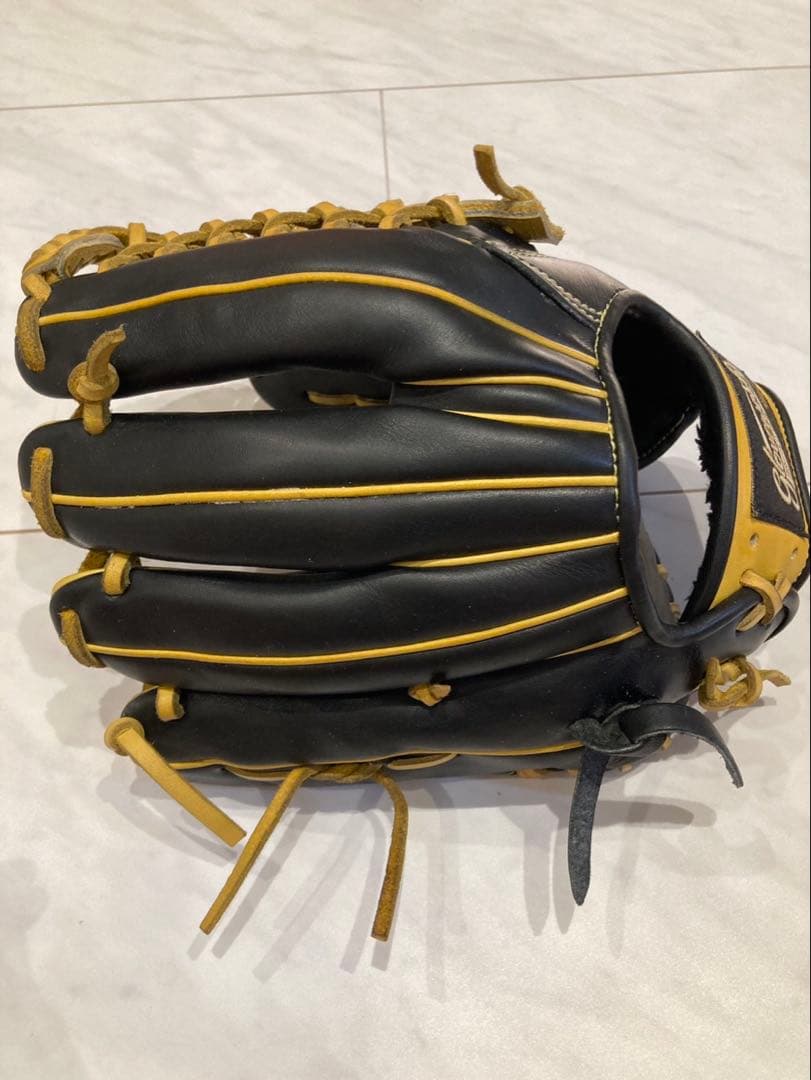 【tomo】グラブワークス　グローブ　 硬式　内野手用　ブラック×イエロー