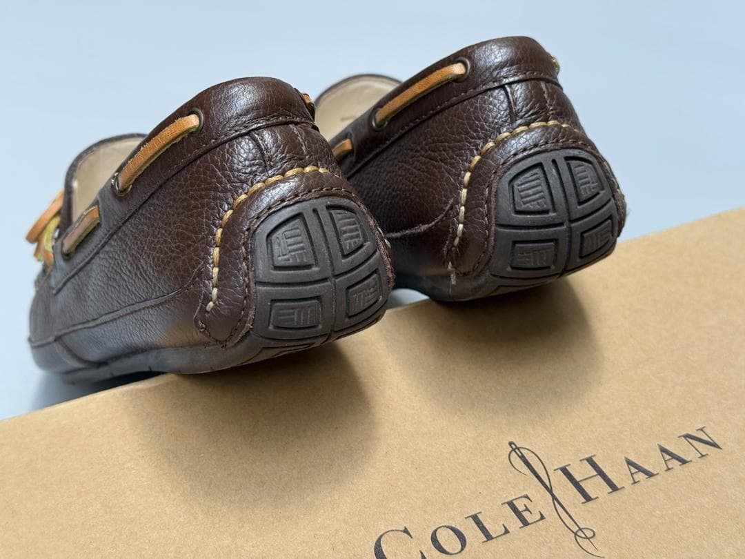 新品 8M/25.5㎝ コールハーン キャンプ モック ドライバー 濃ブラウン
