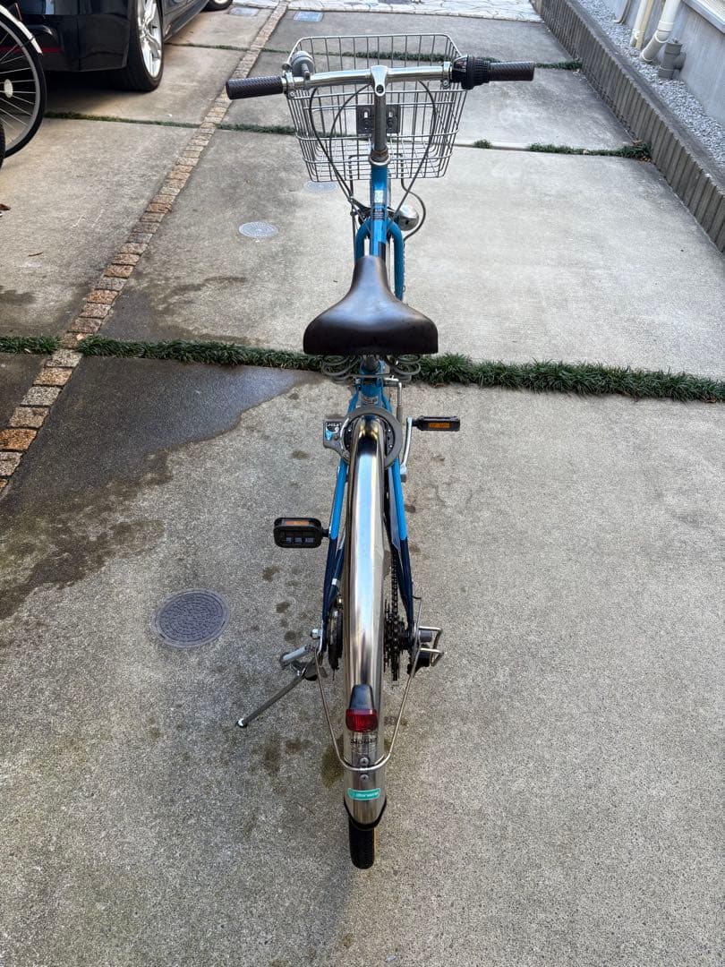 子供用自転車26インチ 青 前カゴ付き