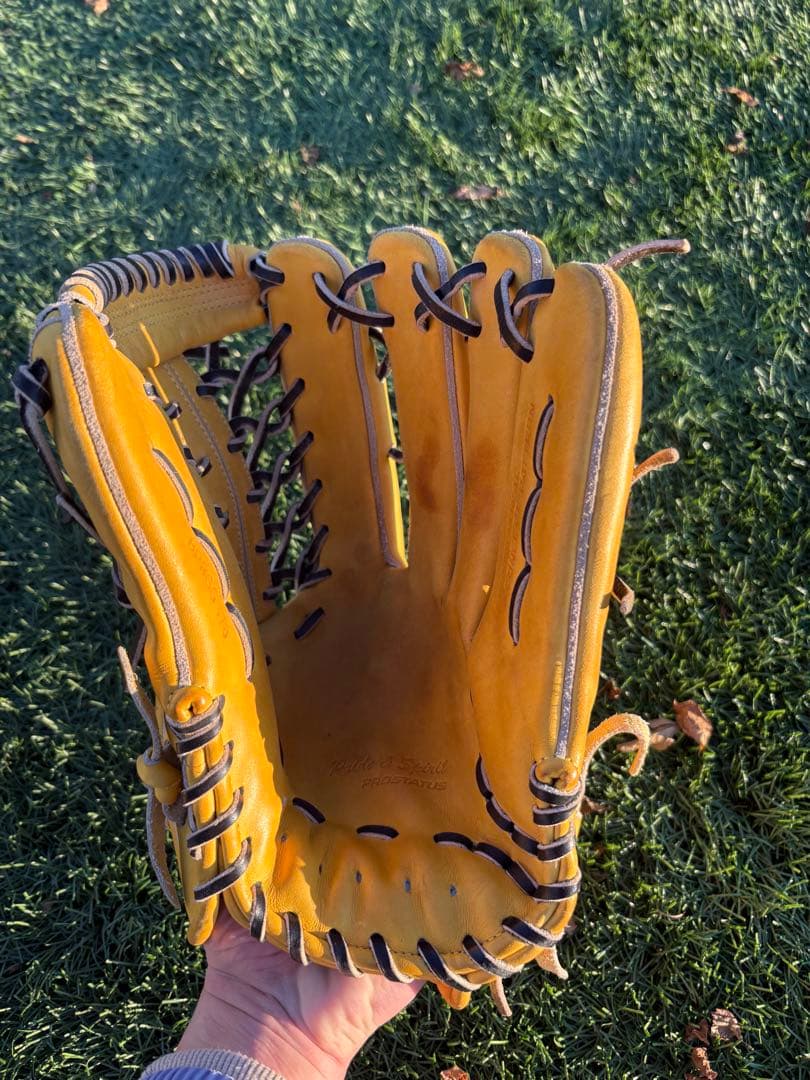 イエロー 硬式グローブ