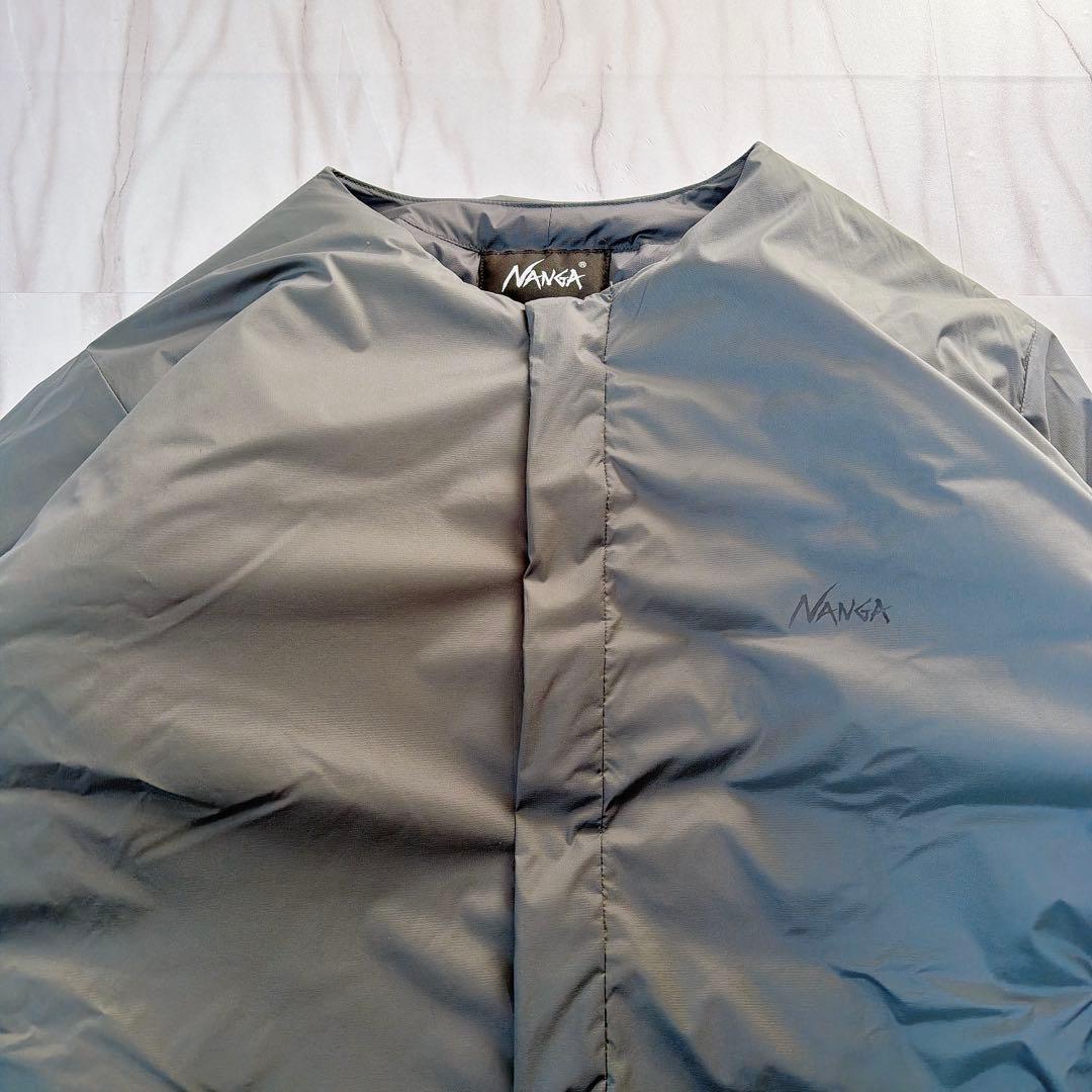 《美品》ナンガ×アーバンリサーチ別注 ダウンジャケット ノーカラー グレー S