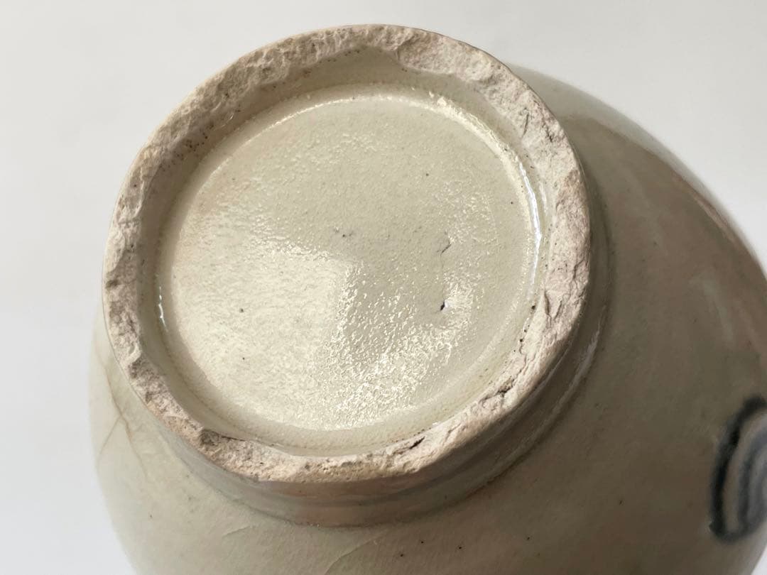 骨董　アンティーク　陶胎染付　瀬戸染付　呉須　宝珠文様　小碗　金継ぎ用　太白手