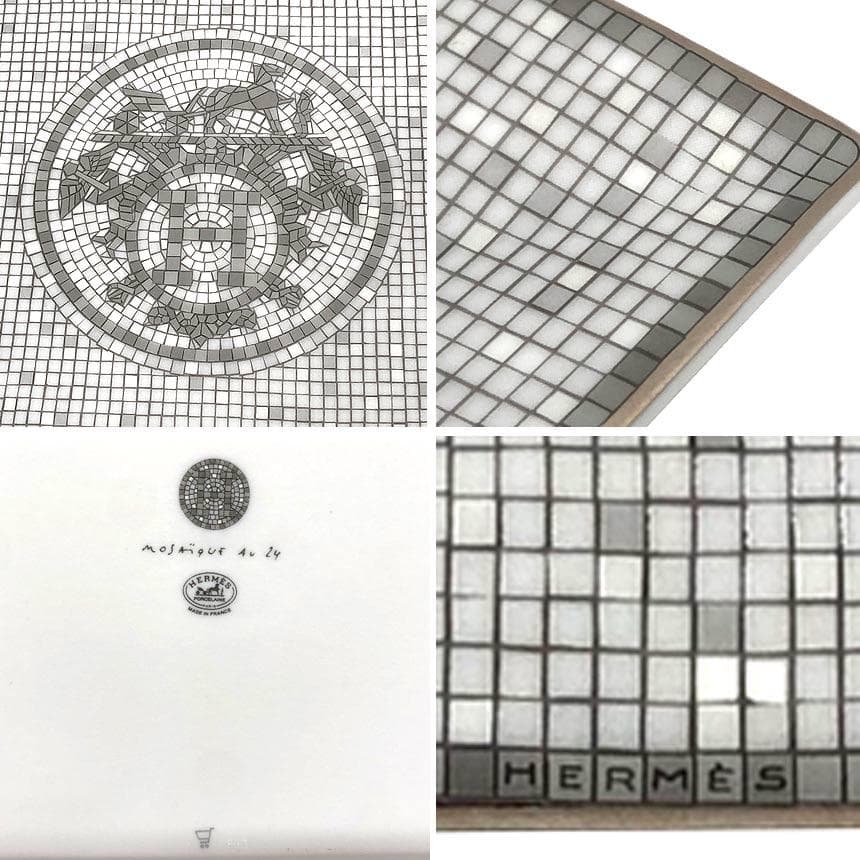 HERMES モザイクヴァンキャトル スクエアプレート 角皿 aq12303
