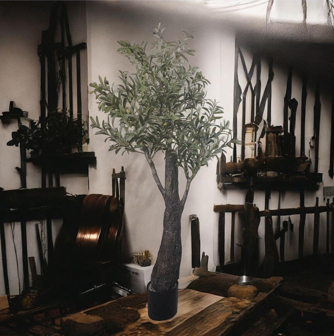 光触媒　人工観葉植物　ウォールグリーン　フェイクグリーン　ワイドトランクオリーブ