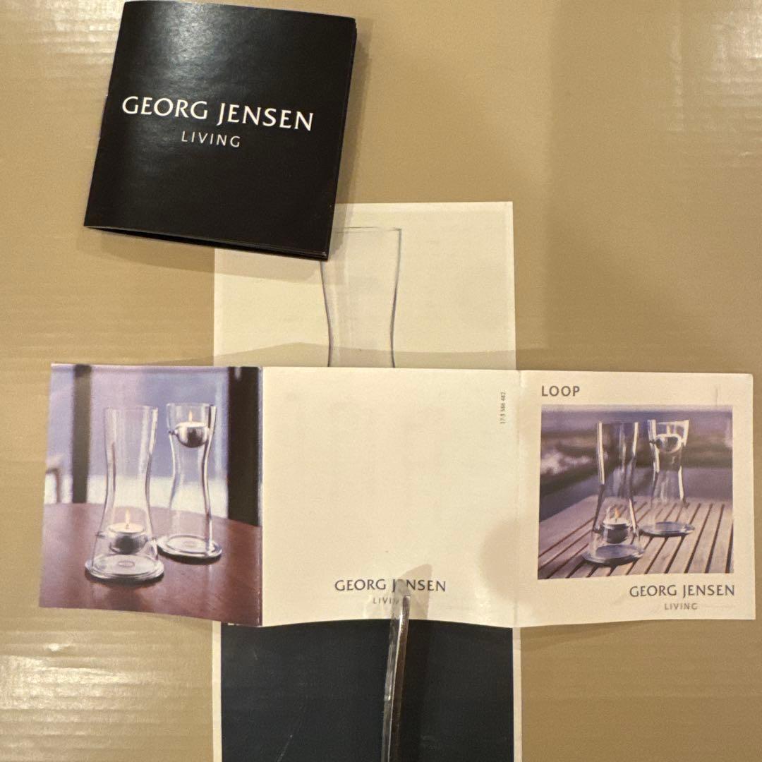 デンマーク　ジョージジェンセン　キャンドルホルダー　北欧デザイン　未使用　蝋燭付