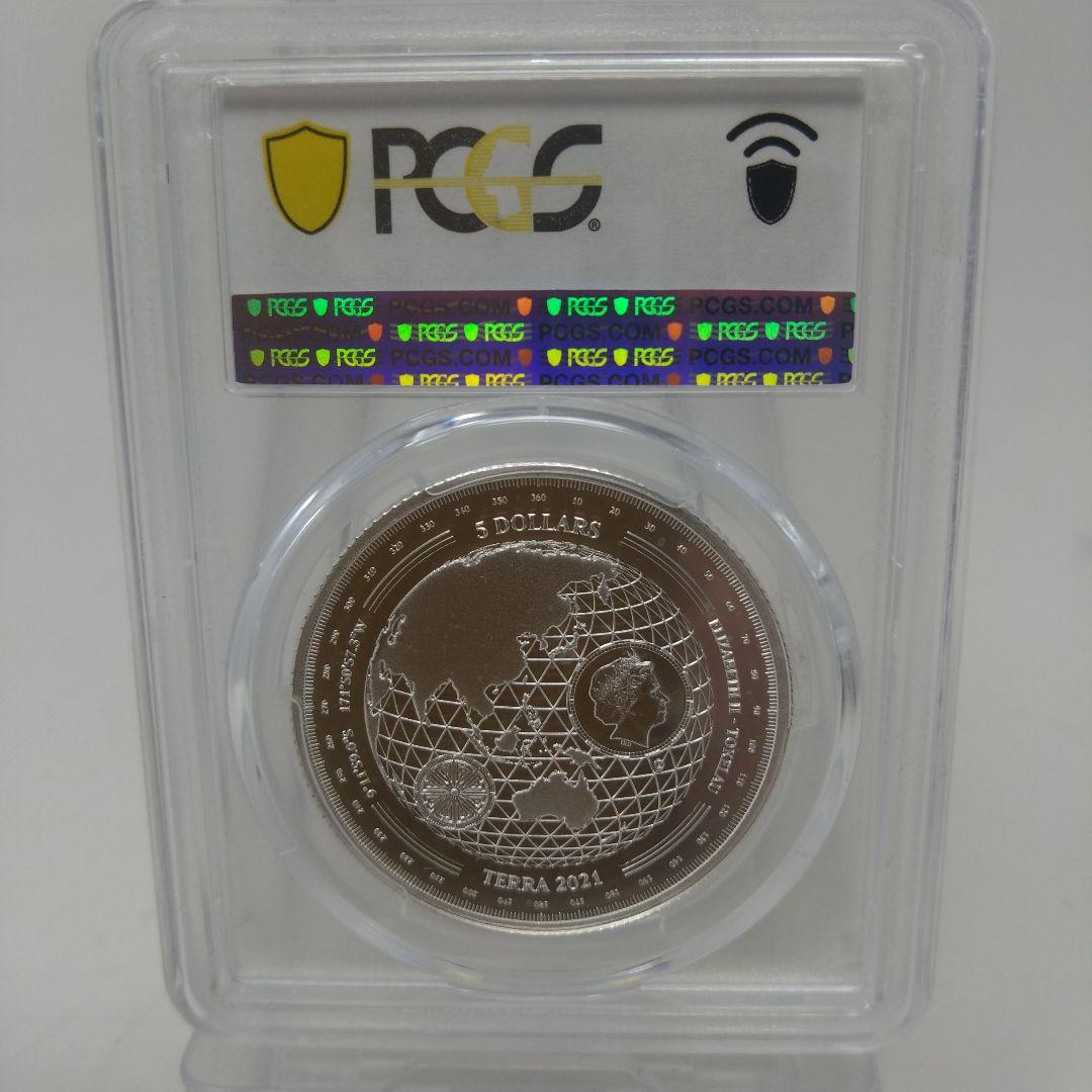 準最高鑑定 トケラウ ＄5 2021 1oz銀貨 PCGS-PL69