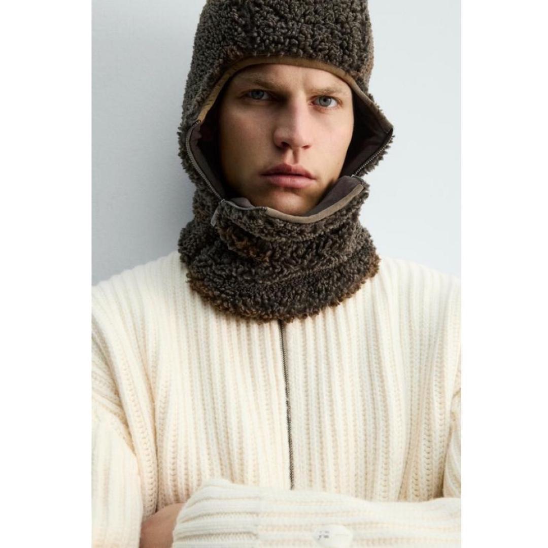 ZARA フェイクシープスキンバラクラバXSR_A