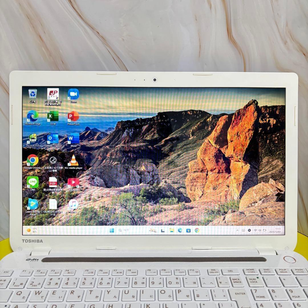 売り尽くし!!カメラ付★Office付★東芝★4世代i3★新品爆速SSD★動作◎