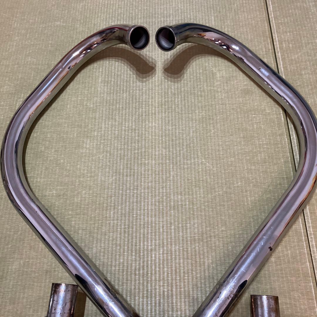 w650 マフラー　純正フルエキとposhのw1マフラー