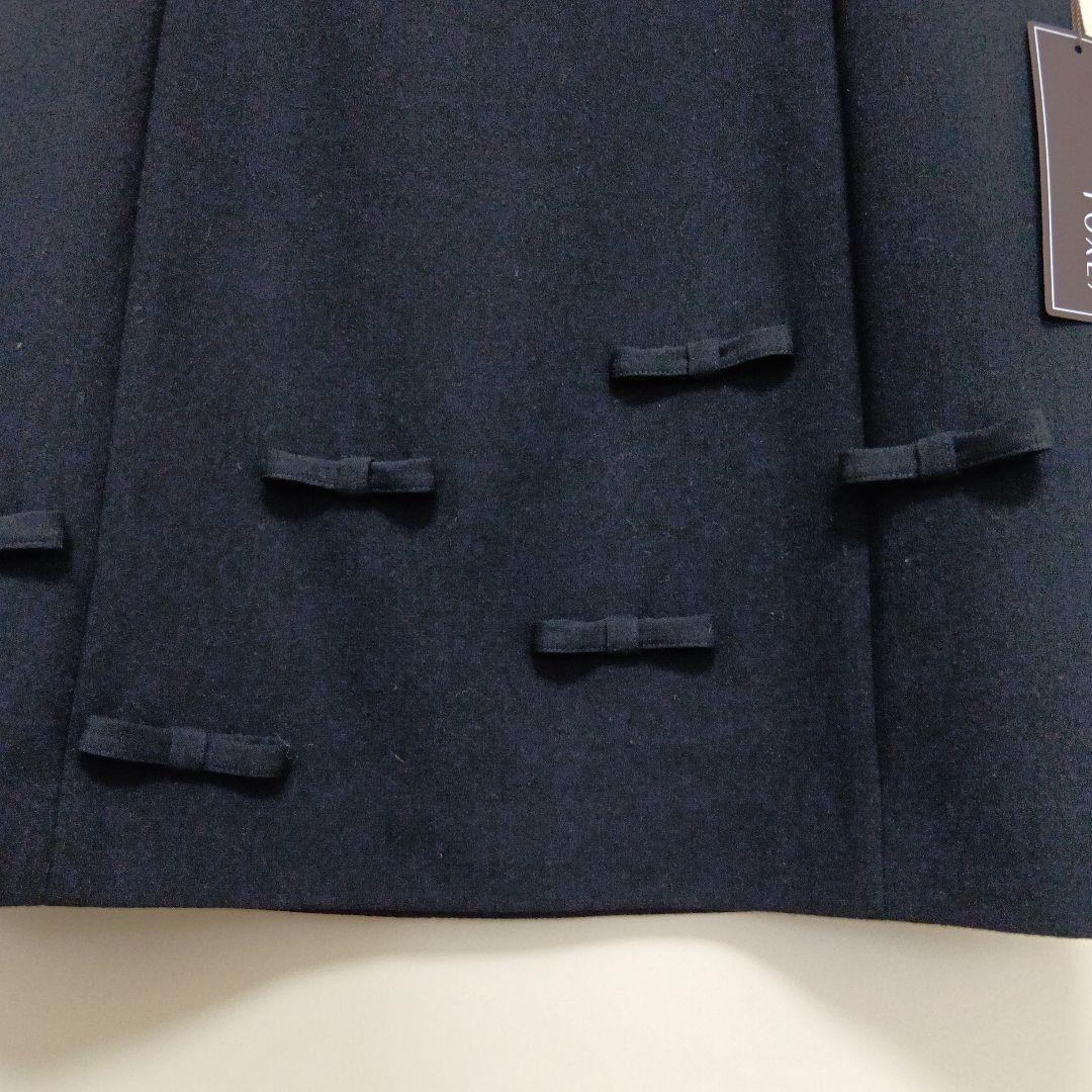 FOXEY 黒 ノースリーブ ひざ丈ワンピース