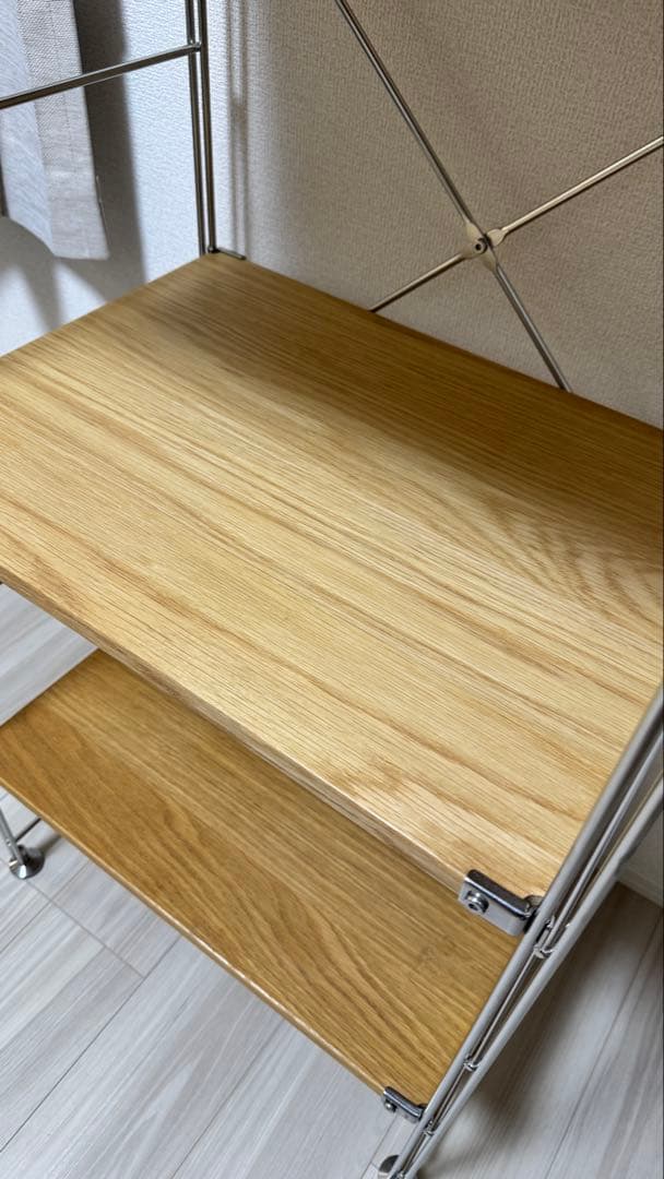 無印良品 ステンレスユニットシェルフ オーク材 棚 58 × 120cm セット