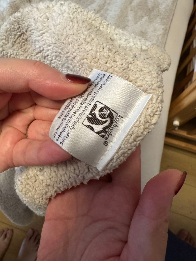 kashwére カシウエア ダマスク柄 クリーム色 ブランケット