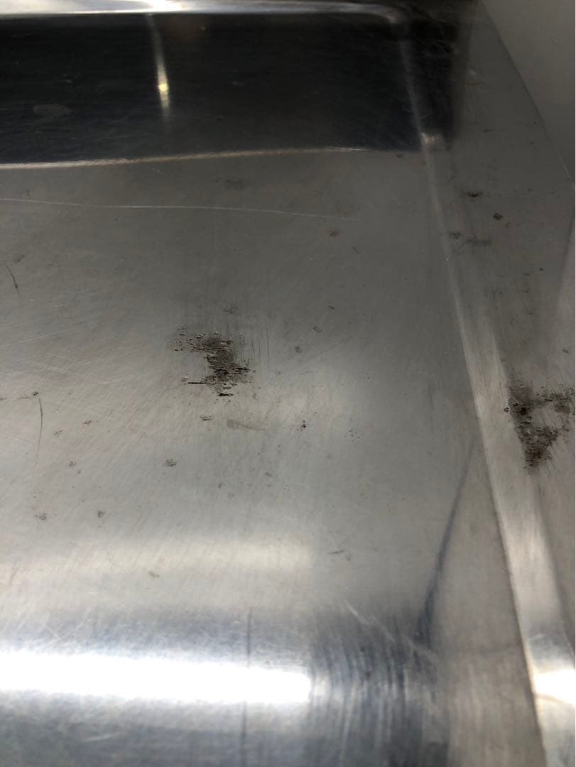 ☆地域限定送料無料☆工場整備品☆ニ槽シンク　水切付　幅1200 ステンレス