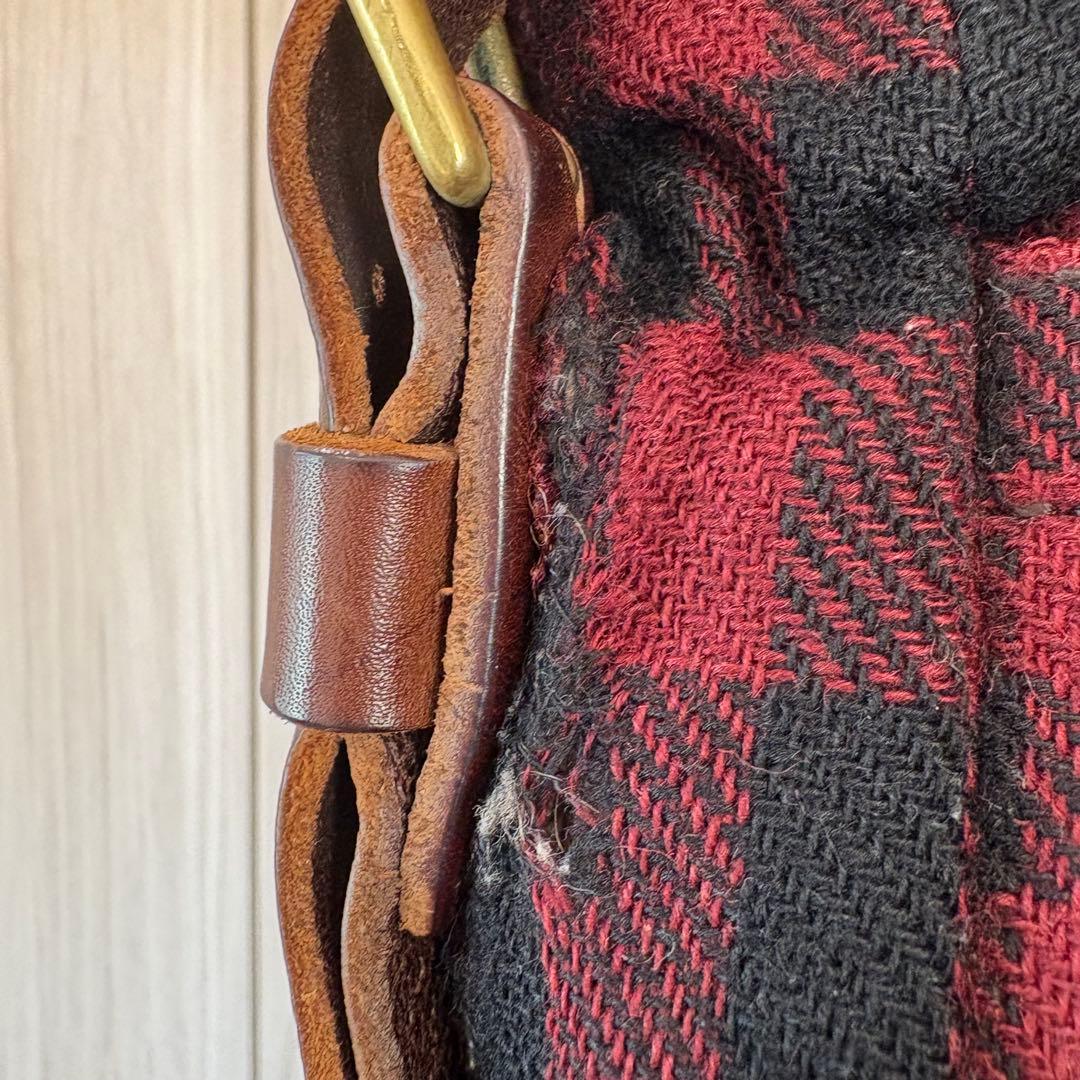 【入手困難】RRL Double RL レザー ツイード バッグ チェック