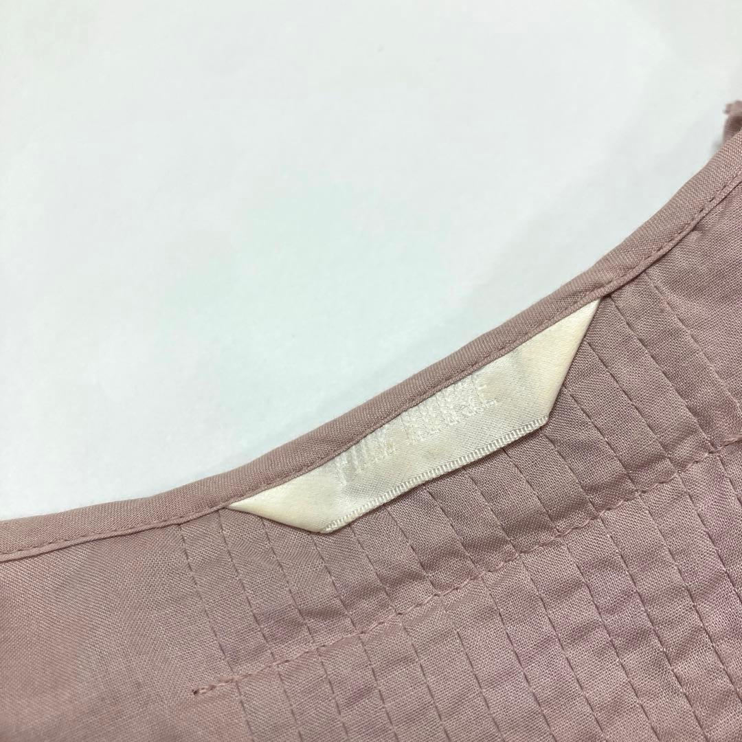 ピンクハウス ピンク ピコフリル ピンタック使い 綿ローンオーバーブラウス