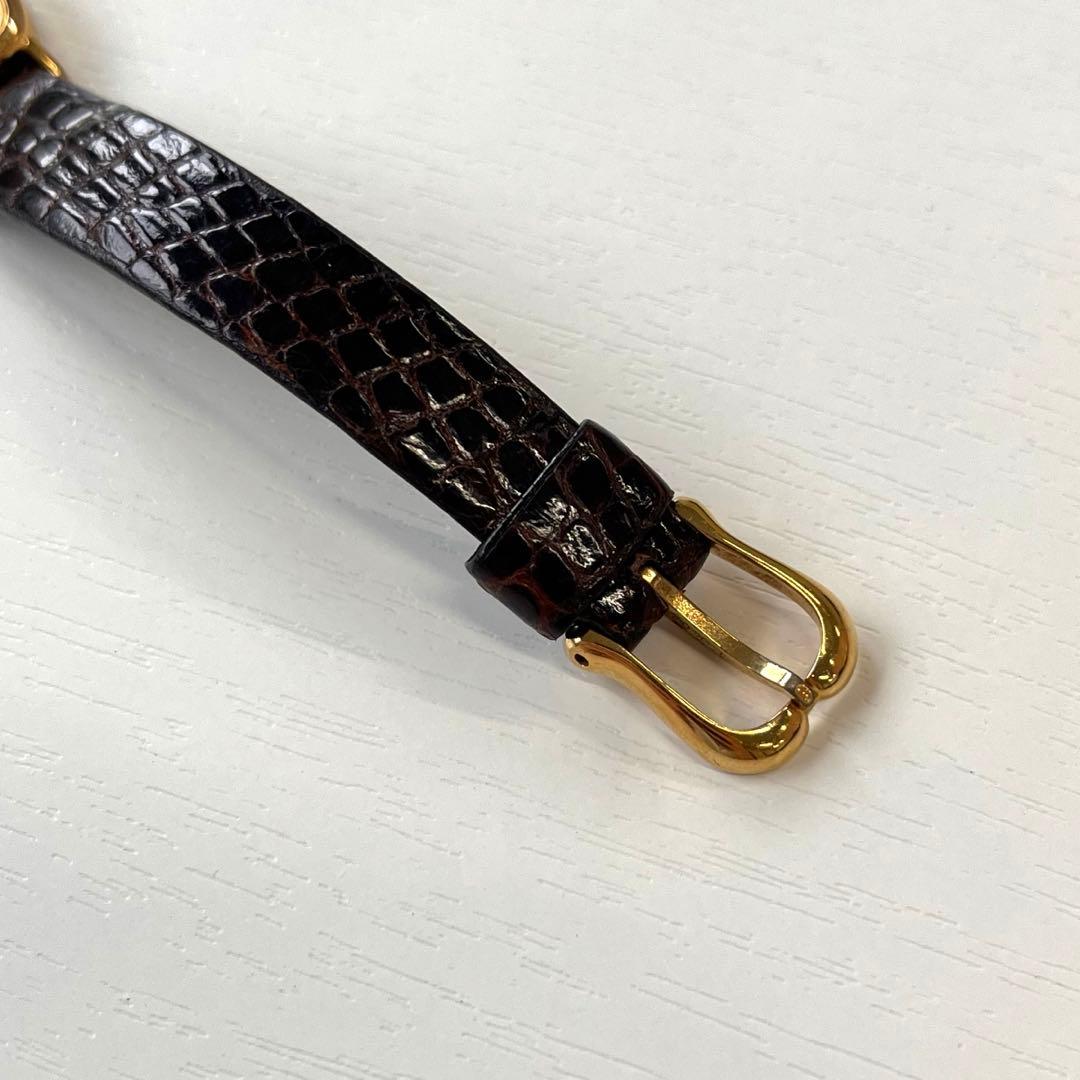 ◎SEIKO EXCELINE / K10ケース 1Pダイヤモンド入り 皮ベルト